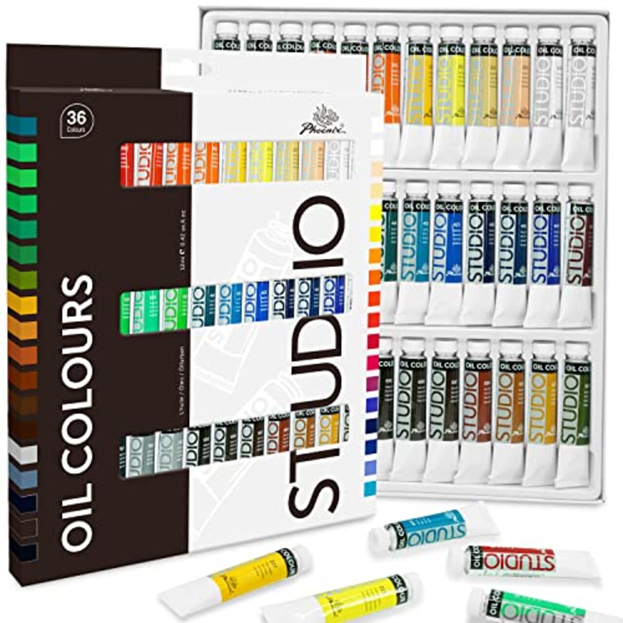 Oil Paint Set, 36x12ml/0.4 Fl Oz Tubes, Non-toxic Oil Based Paints for Canvas Craft Painting, Great Value Art Supplies for Artists, Adults, Kids & Beginners